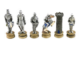 Chess Pieces - Knights in Armor Hand Painted Resin Chess Pieces