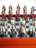 Chess Set - Resin on Cherry Stained Chest - Crusade IV