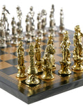 Chess Set - Florence Metal Men on Faux Leather Chess Board