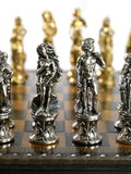 Chess Set - Florence Metal Men on Faux Leather Chest