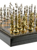 Chess Set - Florence Metal Men on Faux Leather Chest