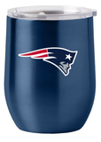 New England Patriots Travel Tumbler 16oz Stainless Steel Curved