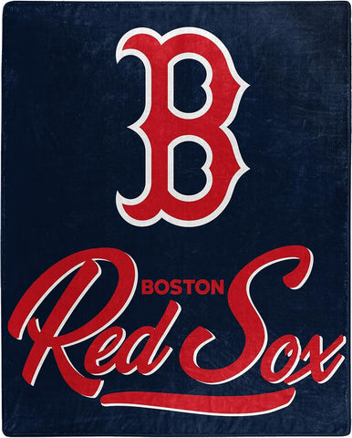 Boston Red Sox Blanket 50x60 Raschel Signature Design