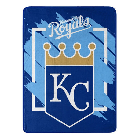 Kansas City Royals Blanket 46x60 Micro Raschel Dimensional Design Rolled