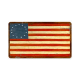 Us Flags 13 Stars Vintage Sign Metal Sign