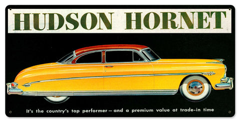 Hudson Hornet Vintage Sign Metal Sign