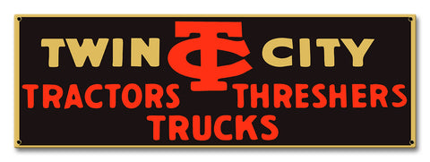 Twin City Tractors Metal Sign