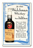 Watchman Whiskey 12 x 18 Satin Metal Sign