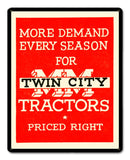 Twin City Tractors 12 x 15 Satin Metal Sign