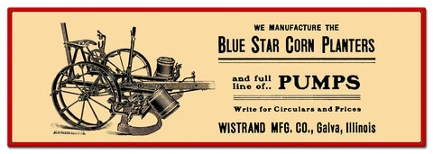 X-ray 1905 Blue Star Red 36 X 12 vintage metal sign Metal Sign