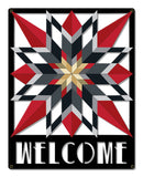 16 Point Star Welcome Metal Sign