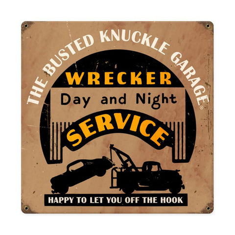 Wrecker Service Vintage Sign Metal Sign