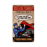 Useless Tourist Map Vintage Sign Metal Sign