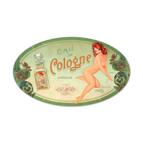 Cologne Pinup Vintage Sign Metal Sign