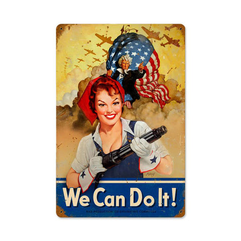 We Can Do It Vintage Sign Metal Sign