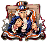 Uncle Sam Patriot Metal Sign