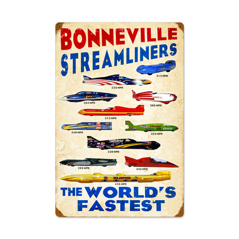 Worlds Fastest #1 Vintage Sign Metal Sign