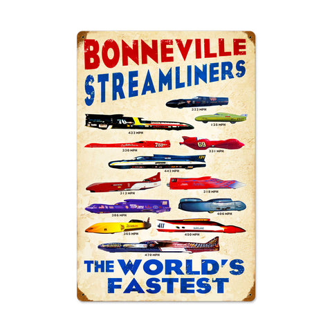 Worlds Fastest #2 Vintage Sign Metal Sign