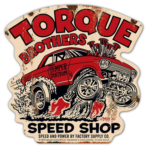 Torque Brothers ’62 Nova Gasser Metal Sign