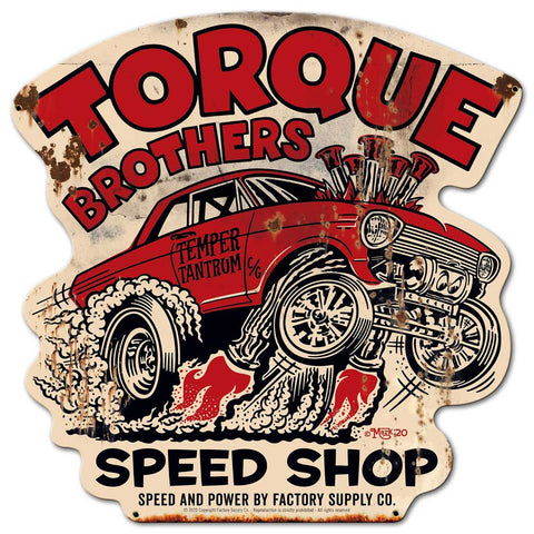 Torque Bros 62 Nova Gasser Metal Sign