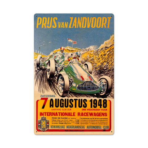 Zanvoort Grand Prix Vintage Sign Metal Sign