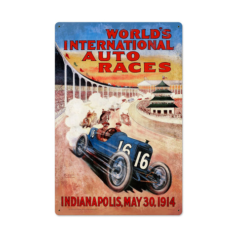 Worlds Race Vintage Sign Metal Sign