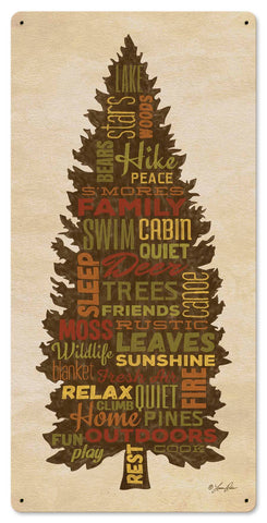 Tree Outdoor Words Vintage Sign Metal Sign