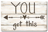 You Got This Heart Arrow Vintage Sign Metal Sign