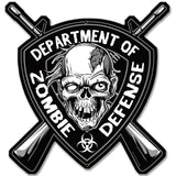 Zombie Defense Vintage Sign Metal Sign