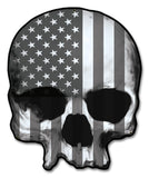 USA Skull Gray Metal Sign