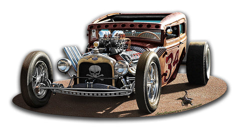 1930 Rat Rod Metal Sign