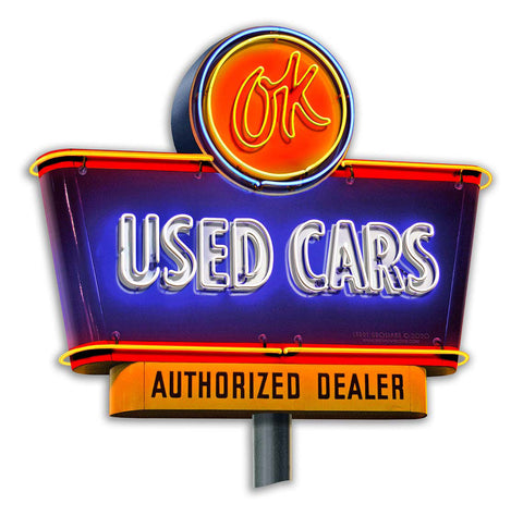 Used Car Sign Cut-out Metal Sign