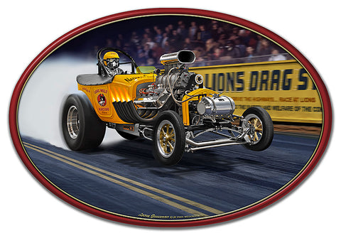 1923 T-Bucket Fuel Altered Metal Sign