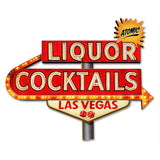 Atomic Liquor Cut out 16 X 14 vintage metal sign Metal Sign