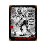 Zombie Love At First Sight Sign Vintage Sign Metal Sign