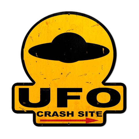 Ufo Crash Site Vintage Sign Metal Sign