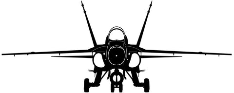 FA18 Hornet Silhouette Vintage Sign Metal Sign