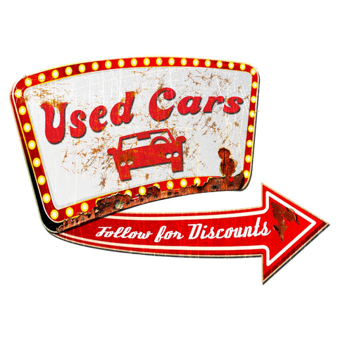 Used Car Sign Vintage Sign Metal Sign