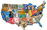 USA LICENSE PLATE Metal Sign