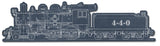 Train Blue Print 4-4-0 Metal Sign