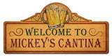 Welcome To Cantina Vintage Sign - Personalized Metal Sign