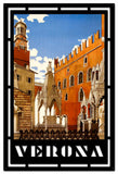 Verona Travel Cutout Metal Sign