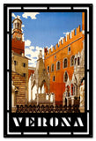 Verona Travel Cutout Metal Sign