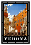 Verona Travel Cutout Metal Sign