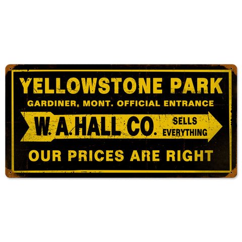 Yellowstone Park Vintage Sign Metal Sign