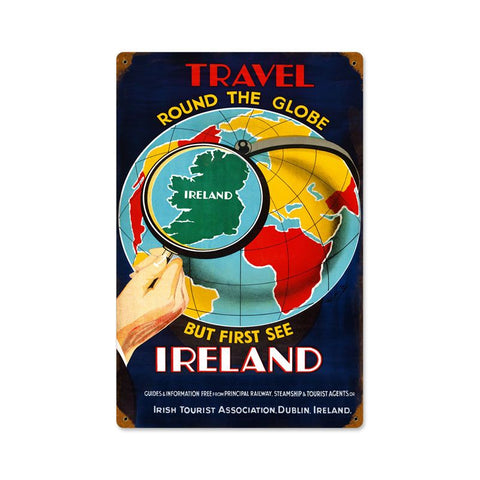 Travel Ireland Vintage Sign Metal Sign