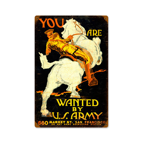 Wthorse Usarmy Vintage Sign Metal Sign