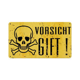 Vorsicht Gift Vintage Sign Metal Sign