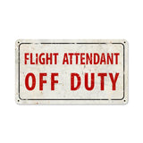 Attendant Off Duty Vintage Sign Metal Sign