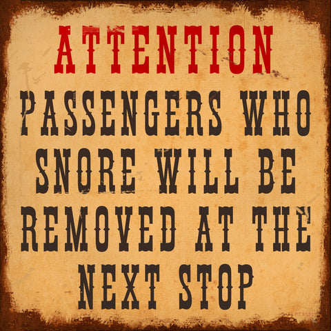 Attention Passengers Vintage Sign Metal Sign